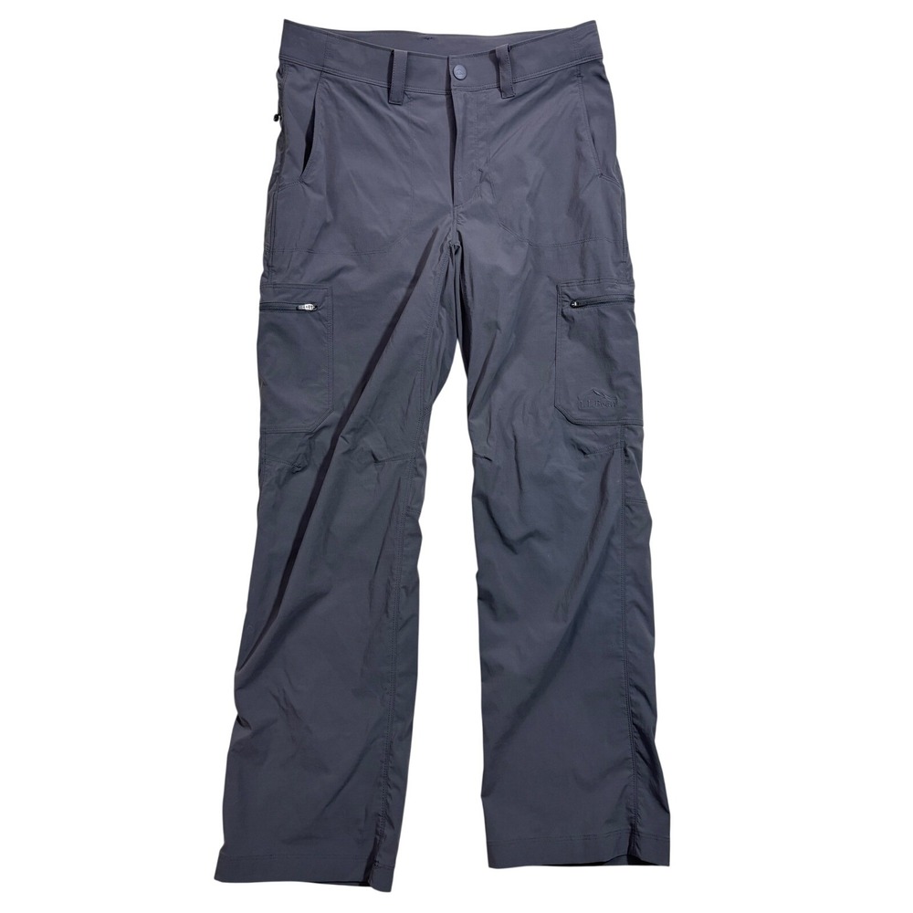 LL Bean Mens Vista Trekking Pants Gray Cargo Hiking Outdoor 30x30 506421